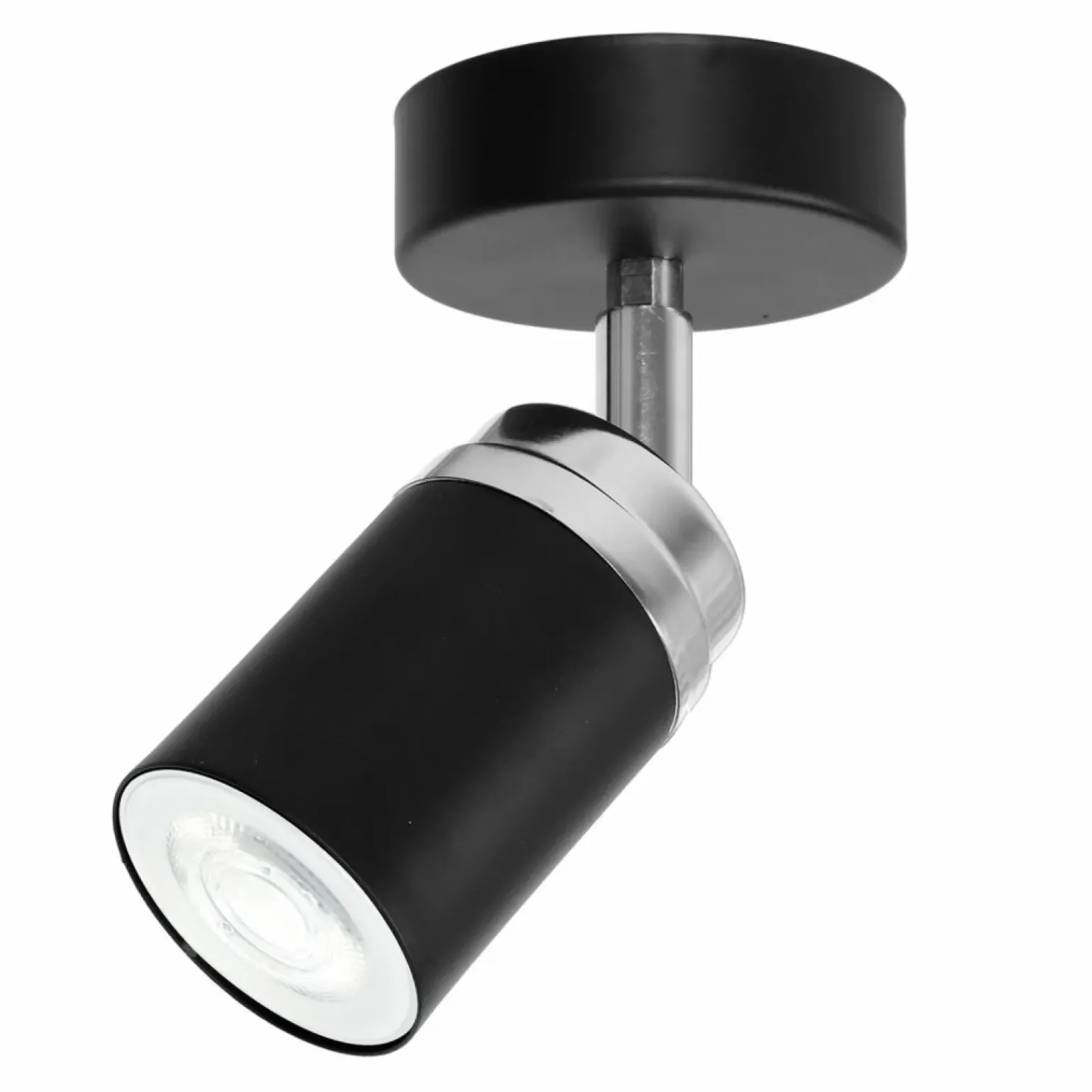 Cheap Czarno-srebrny reflektor sufitowy, do korytarza LX 5145 z serii RENO Żyrandole Nowoczesne