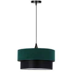 Best Czarno-zielona lampa wisząca z abażurem 31-19707 SOLANTO | Kaja Żyrandole Nowoczesne