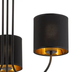 Sklep Kaja Czarno-złota, abażurowa lampa sufitowa TK 4594 z serii TORENS | Kaja