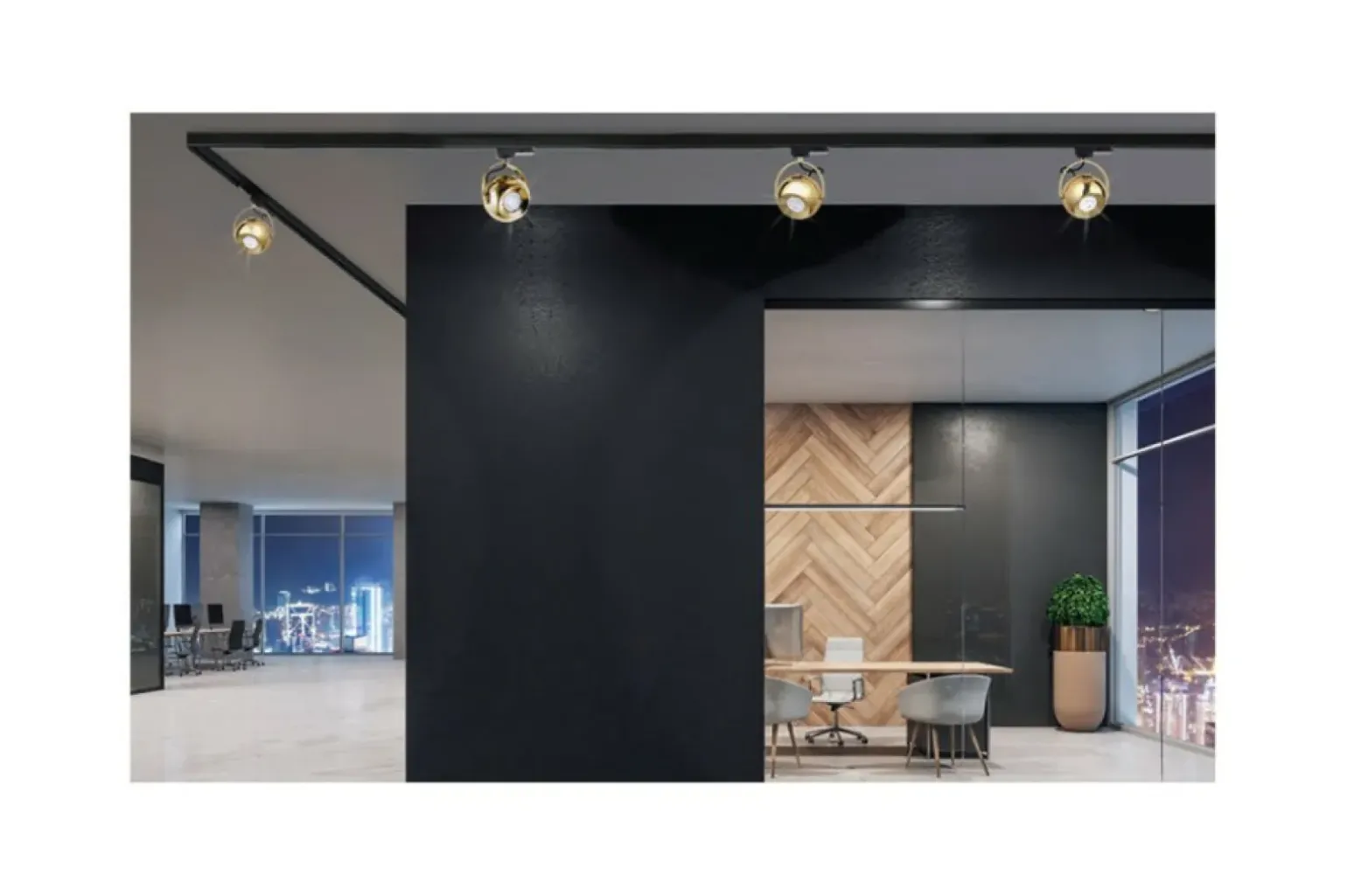 Sklep Kaja Czarno-złota głowica do szyny 3-fazowej AZ4711 GULIA | Kaja