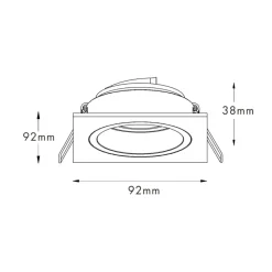 Sklep Kaja Czarno-złota, kwadratowa oprawa podtynkowa 92706-N z serii CHUCK
