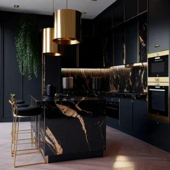 Sklep Kaja Czarno-złota, kwadratowa oprawa podtynkowa 92706-N z serii CHUCK