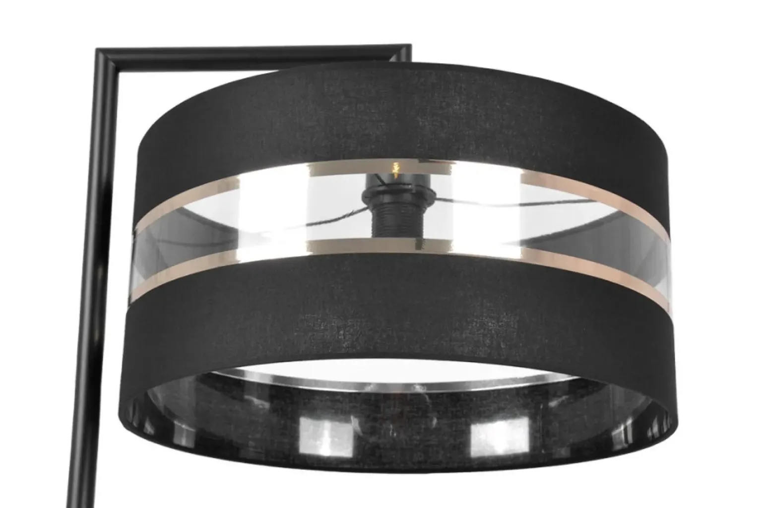 Sklep Kaja Czarno-złota lampa podłogowa, do salonu K-5205 z serii NICEA | Kaja