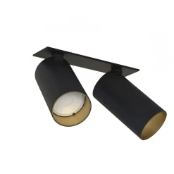 Sklep Kaja Czarno-złota lampa podtynkowa, dwa reflektory 7690 | Kaja Oświetlenie