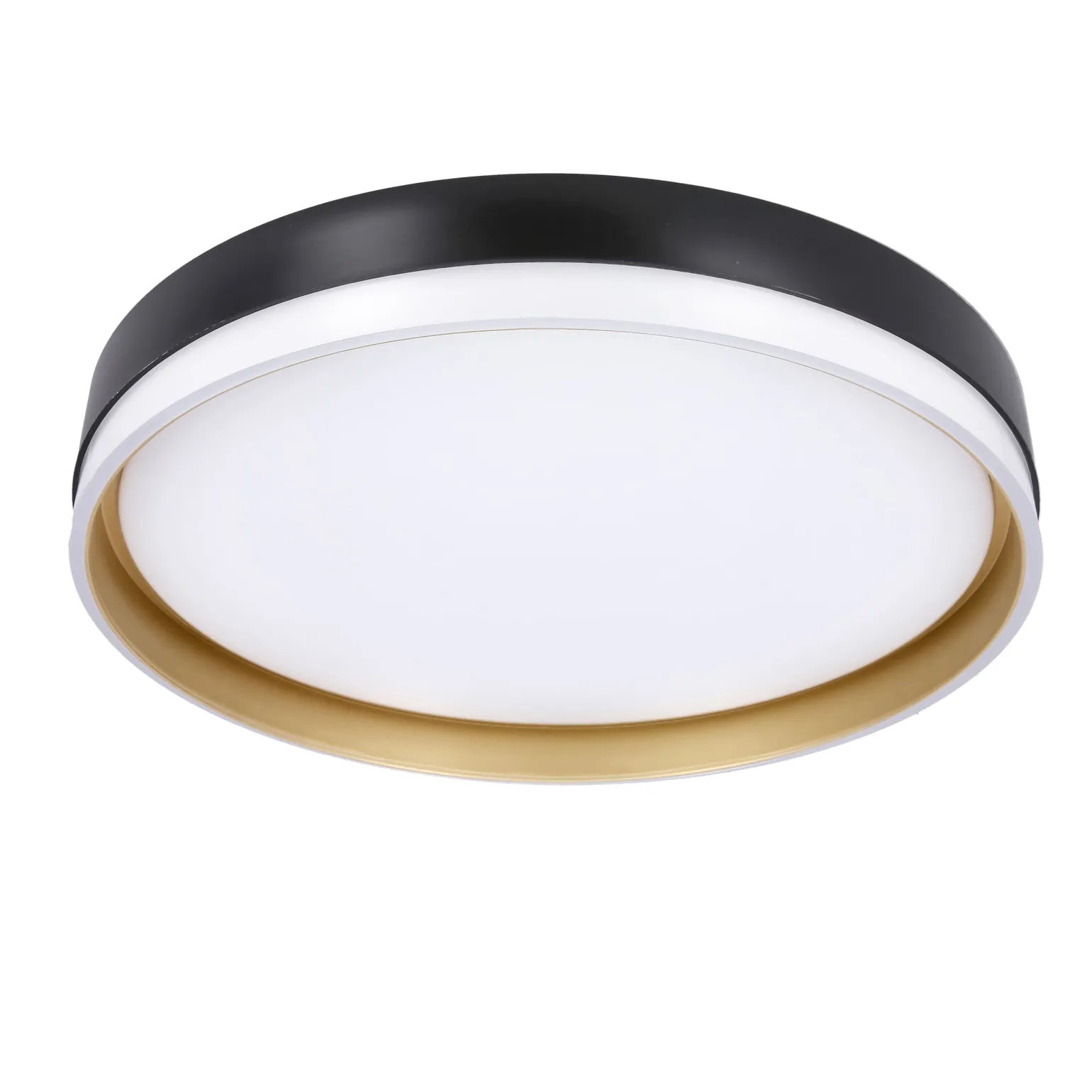 Sklep Kaja Czarno-złota lampa sufitowa, ledowy plafon 13-17727 z serii MANHATTAN | Kaja Ośw