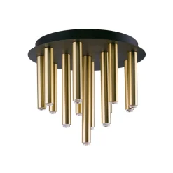 Shop Czarno-złota lampa sufitowa z tubami 9054 | Kaja Oświetlenie Żyrandole Nowoczesne