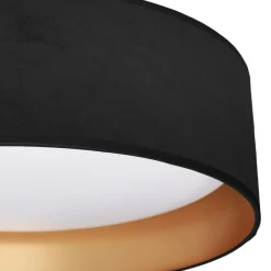 Sklep Kaja Czarno-złota lampa sufitowa, plafon do sypialni ML7070 RONDO | Kaja