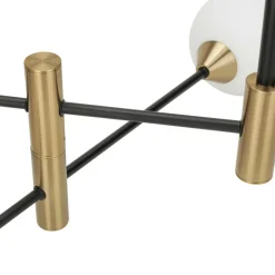 Cheap Czarno-złota lampa sufitowa PND-9148-6-OPAL MARINO | Kaja Oświetlenie Żyrandole Nowoczesne