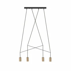 Shop Czarno-złota lampa wisząca, idealna do salonu 7957 | Kaja Oświetlenie Żyrandole Nowoczesne