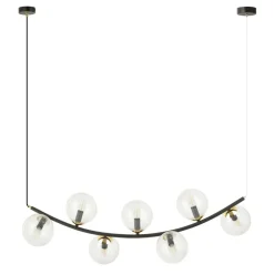 Store Czarno-złota lampa wisząca, nad stół do jadalni 1296/7 z serii RITZ Żyrandole Nowoczesne