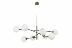 Store Czarno-złota lampa wisząca nad stół AZ4423 OVIEDO | Kaja Oświetlenie Żyrandole Nowoczesne