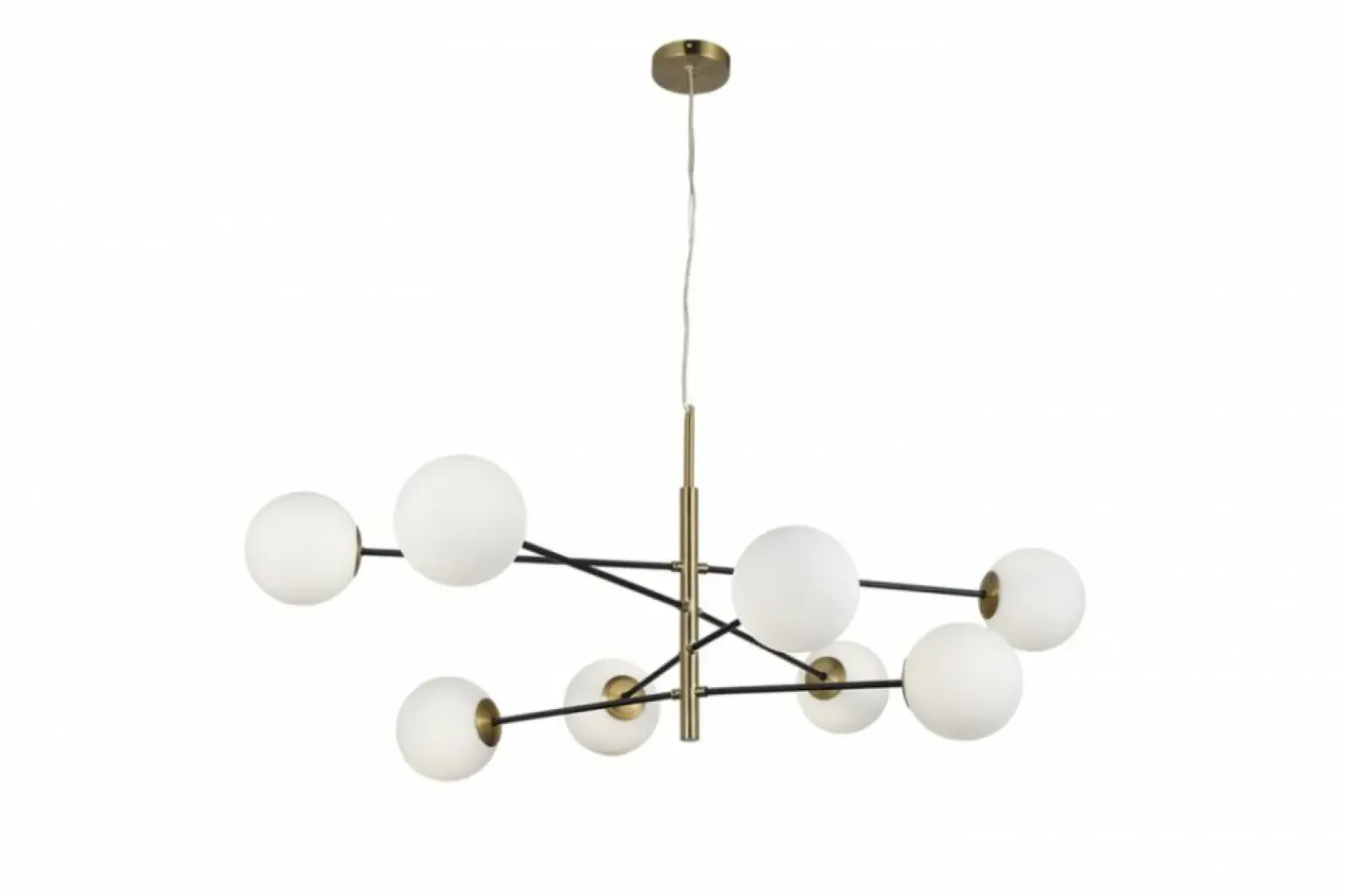 Store Czarno-złota lampa wisząca nad stół AZ4423 OVIEDO | Kaja Oświetlenie Żyrandole Nowoczesne