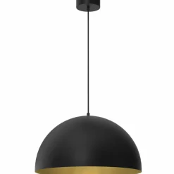 Cheap Czarno-złota lampa wisząca, okazały klosz LX 3004 z serii SINGLE Żyrandole Nowoczesne