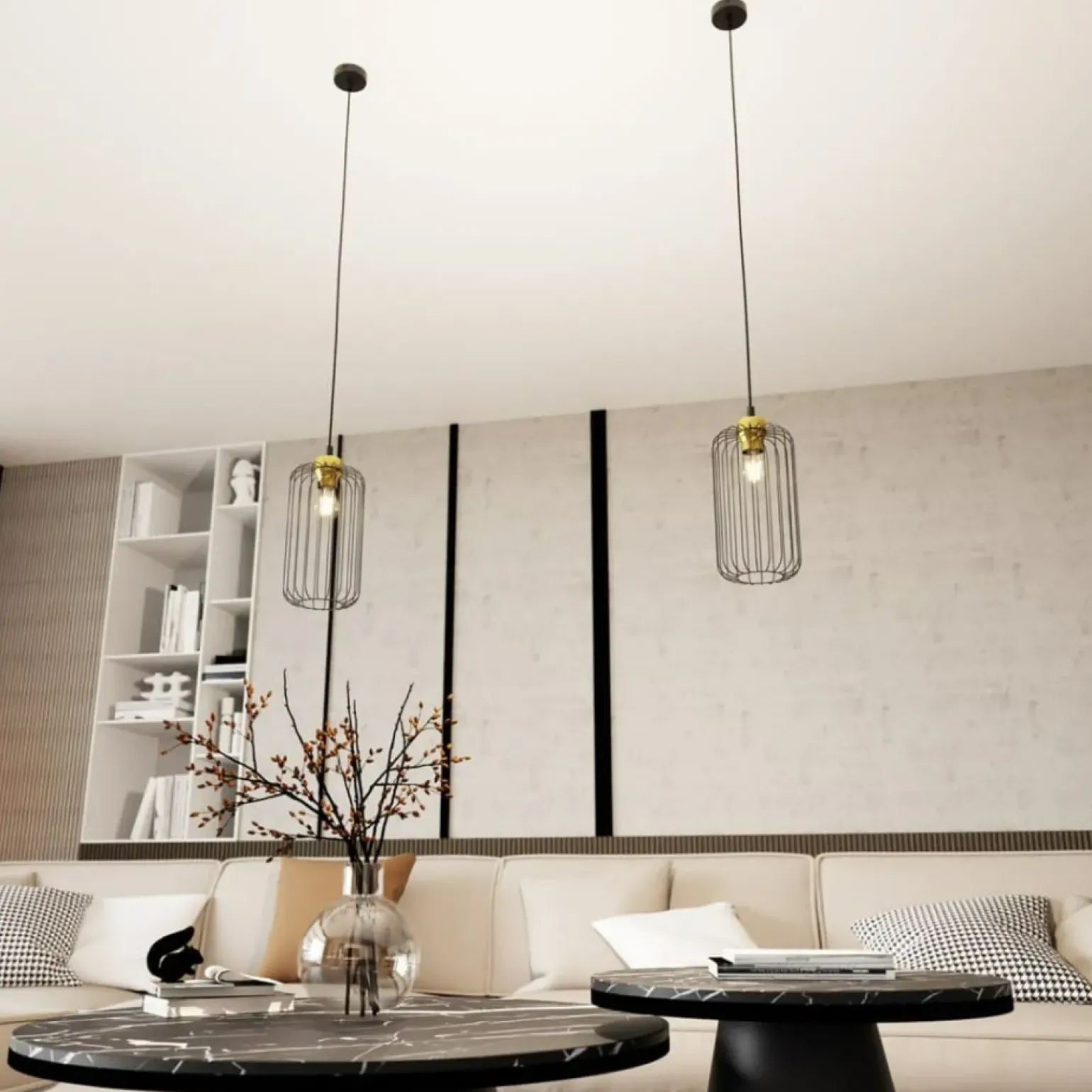 Best Sale Czarno-złota lampa wisząca, pojedyncza 1364/1 z serii VANDER Żyrandole Nowoczesne