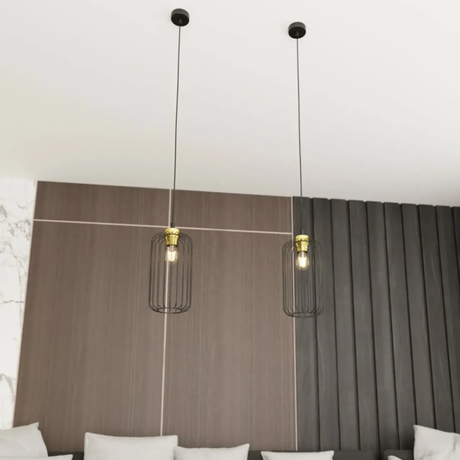 Best Sale Czarno-złota lampa wisząca, pojedyncza 1364/1 z serii VANDER Żyrandole Nowoczesne