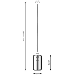 Best Sale Czarno-złota lampa wisząca, pojedyncza 1364/1 z serii VANDER Żyrandole Nowoczesne