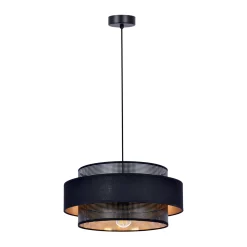 Sklep Kaja Czarno-złota lampa wisząca z gustownym abażurem K-5281 z serii AMOS