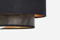 Sklep Kaja Czarno-złota lampa wisząca z gustownym abażurem K-5281 z serii AMOS