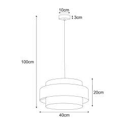 Sklep Kaja Czarno-złota lampa wisząca z gustownym abażurem K-5281 z serii AMOS