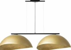 Best Sale Czarno-złota lampa wisząca z dużymi abażurami SIG 40581 SOLAR | Kaja Żyrandole Nowoczesne