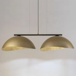 Best Sale Czarno-złota lampa wisząca z dużymi abażurami SIG 40581 SOLAR | Kaja Żyrandole Nowoczesne