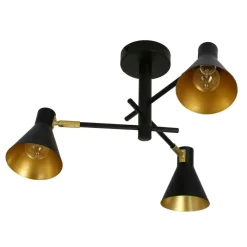 Cheap Czarno-złota lampa z regulowanymi ramionami 33-70975 LESS | Kaja Żyrandole Nowoczesne