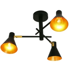 Cheap Czarno-złota lampa z regulowanymi ramionami 33-70975 LESS | Kaja Żyrandole Nowoczesne