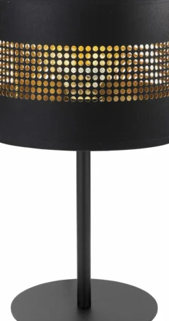 Sklep Kaja Czarno-złota lampka do sypialni TK 5054 TAGO BLACK | Kaja Oświetlenie