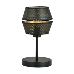 Sklep Kaja Czarno-złota lampka na stolik nocny przy łóżku 1185/LN z serii MALIA