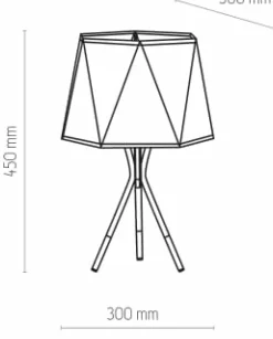 Sklep Kaja Czarno-złota lampka na szafkę nocną TK 5157 IVO | Kaja Oświetlenie