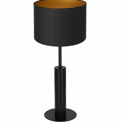 Sklep Kaja Czarno-złota lampka nocna, z abażurem LX 3678 z serii TABLE LAMPS