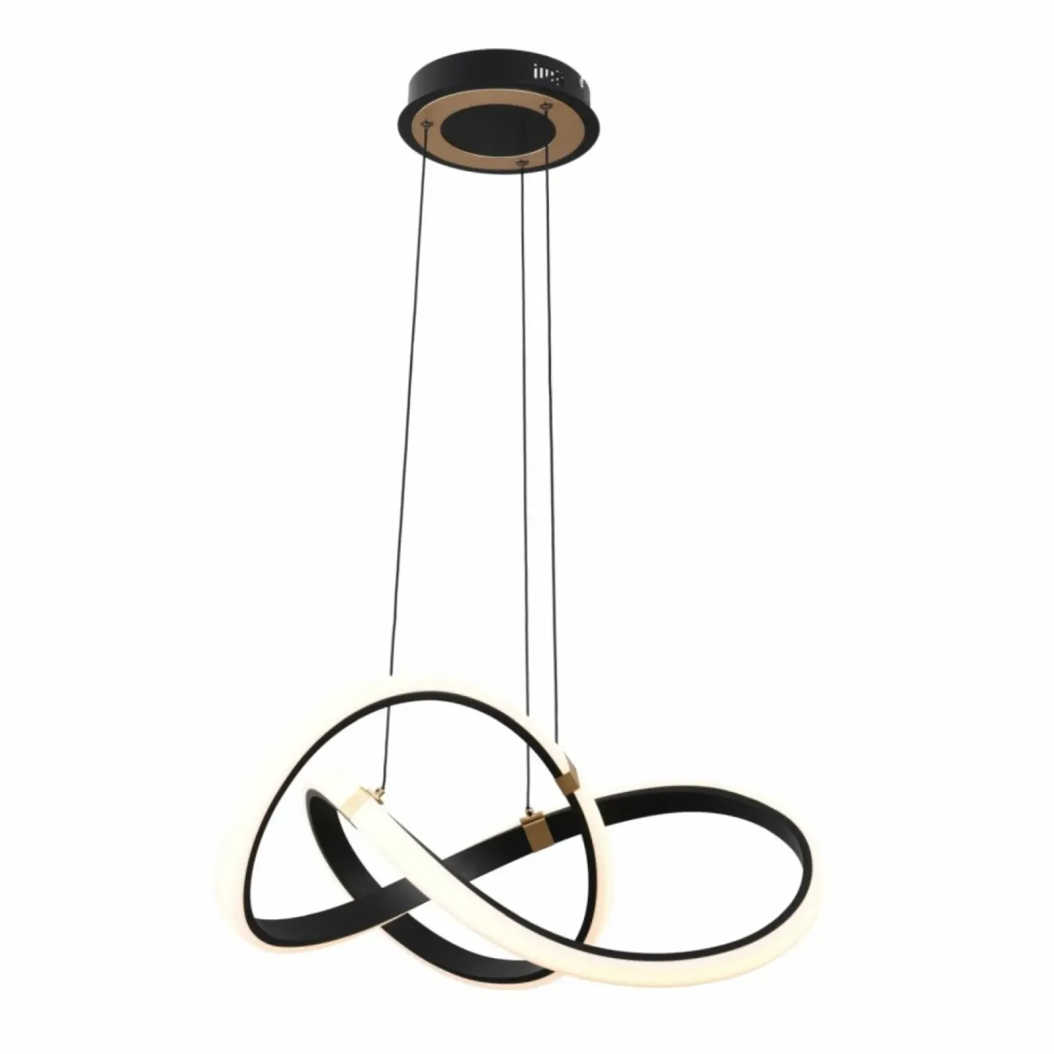 Online Czarno-złota, ledowa lampa wisząca MD9717-1-3BGD INDIGO | Kaja Żyrandole Nowoczesne