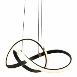 Online Czarno-złota, ledowa lampa wisząca MD9717-1-3BGD INDIGO | Kaja Żyrandole Nowoczesne