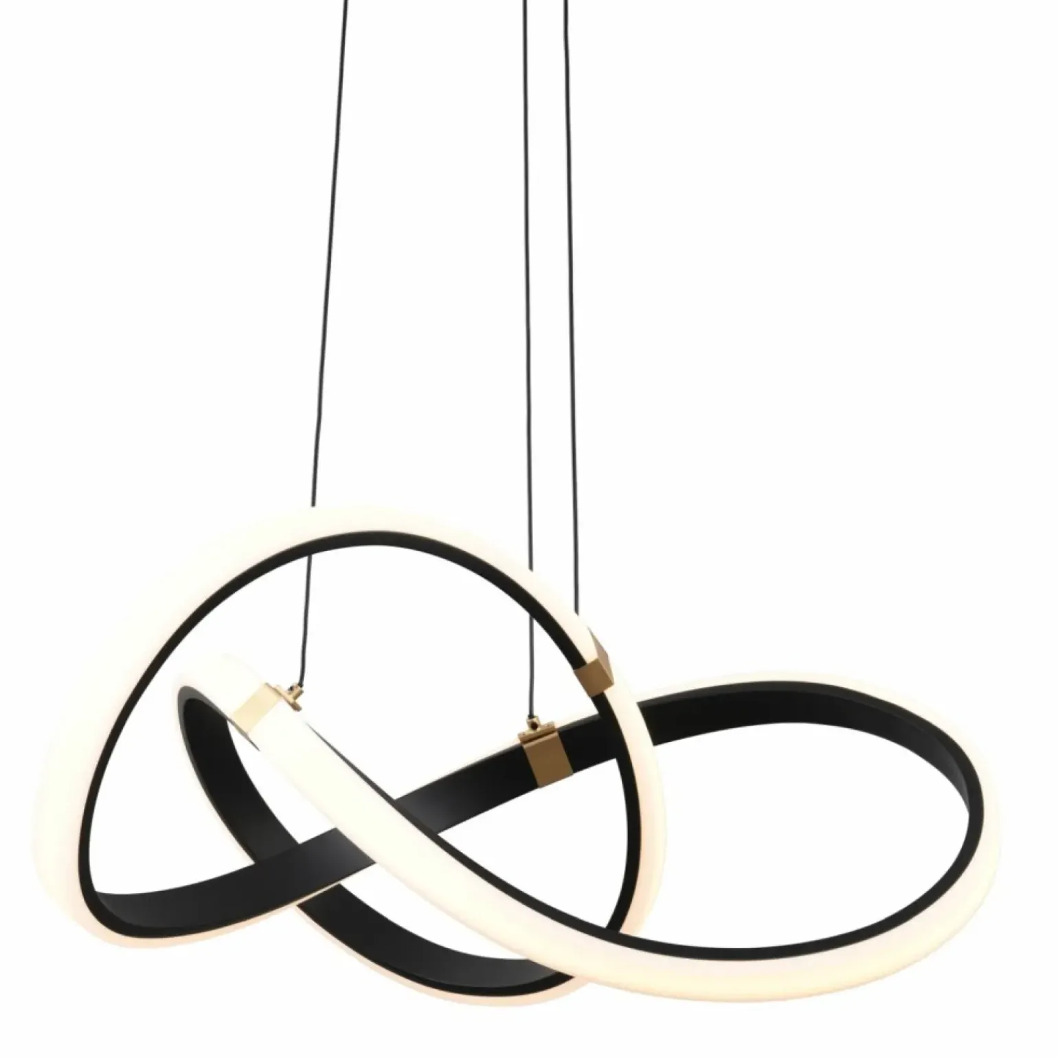 Online Czarno-złota, ledowa lampa wisząca MD9717-1-3BGD INDIGO | Kaja Żyrandole Nowoczesne