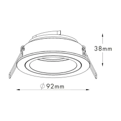 Sklep Kaja Czarno-złota, okrągła oprawa podtynkowa, oczko 92702-N z serii CHUCK