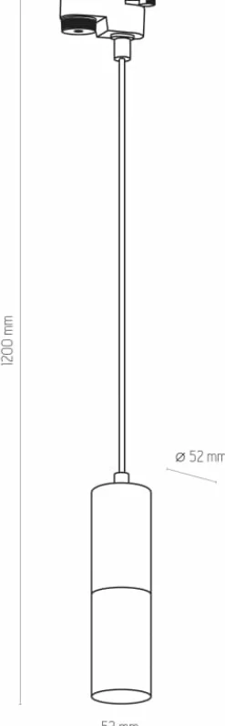 Sklep Kaja Czarno-złota tuba wisząca do szyny 3-fazowej TK 4403 TRACER | Kaja