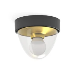 Sklep Kaja Czarno-złota, zewnętrzna lampa, czujnik ruchu 7975 | Kaja Oświetlenie