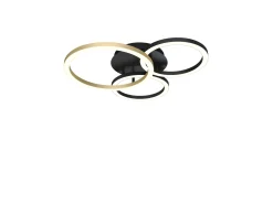 Sklep Kaja Czarno-złote ledowe koła do jadalni WF 9042-304 BAYEUX | Kaja