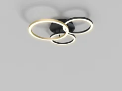 Sklep Kaja Czarno-złote ledowe koła do jadalni WF 9042-304 BAYEUX | Kaja