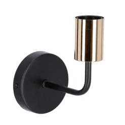 Sklep Kaja Czarno-złoty kinkiet bez klosza 21-56528 SPILL | Kaja Oświetlenie