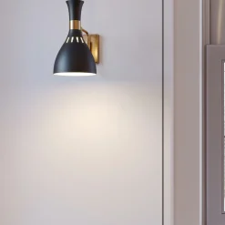 Sklep Kaja Czarno-złoty kinkiet do sypialni FE-JOAN1-MB z serii JOAN