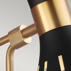 Sklep Kaja Czarno-złoty kinkiet do sypialni FE-JOAN1-MB z serii JOAN