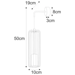 Sklep Kaja Czarno-złoty kinkiet z ozdobnym kloszem K-4939 | Kaja Oświetlenie