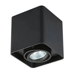 Sklep Kaja Czarny downlight natynkowy GU10 20039-BK QUADRY SL 1 | Kaja