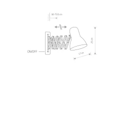 Sklep Kaja kinkiet ścienny na regulowanej sprężynie 9890 | Kaja