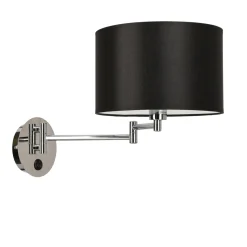 Sklep Kaja Czarny kinkiet ścienny z ruchomym ramieniem 21-27580 z serii ALEXIA | Kaja Oświe