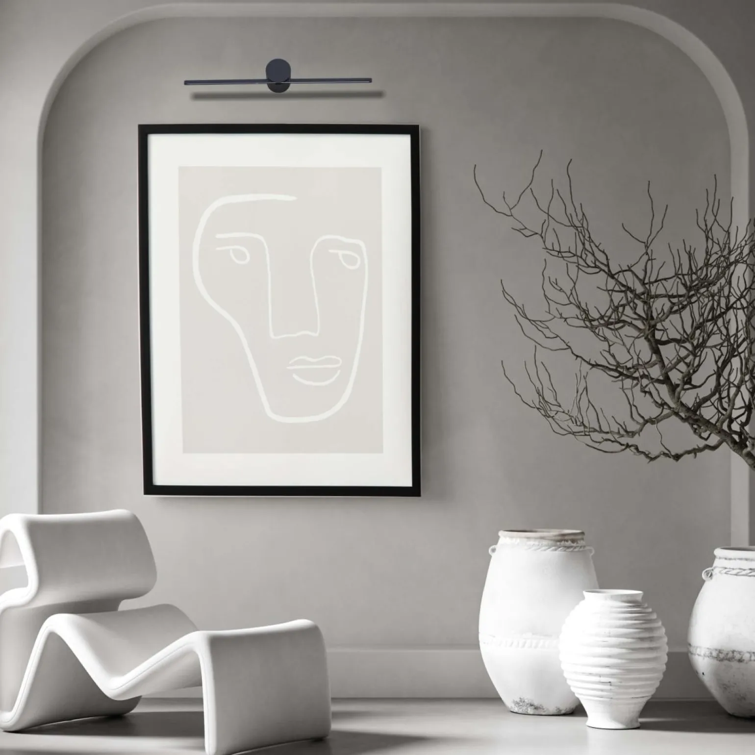 Sklep Kaja Czarny kinkiet do łazienki 40cm 6W LP-777/1W M BK z serii MODERN SLIM