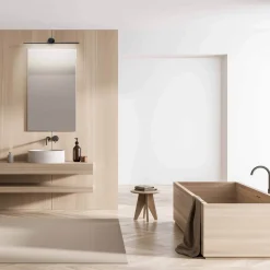 Sklep Kaja Czarny kinkiet do łazienki 40cm 6W LP-777/1W M BK z serii MODERN SLIM