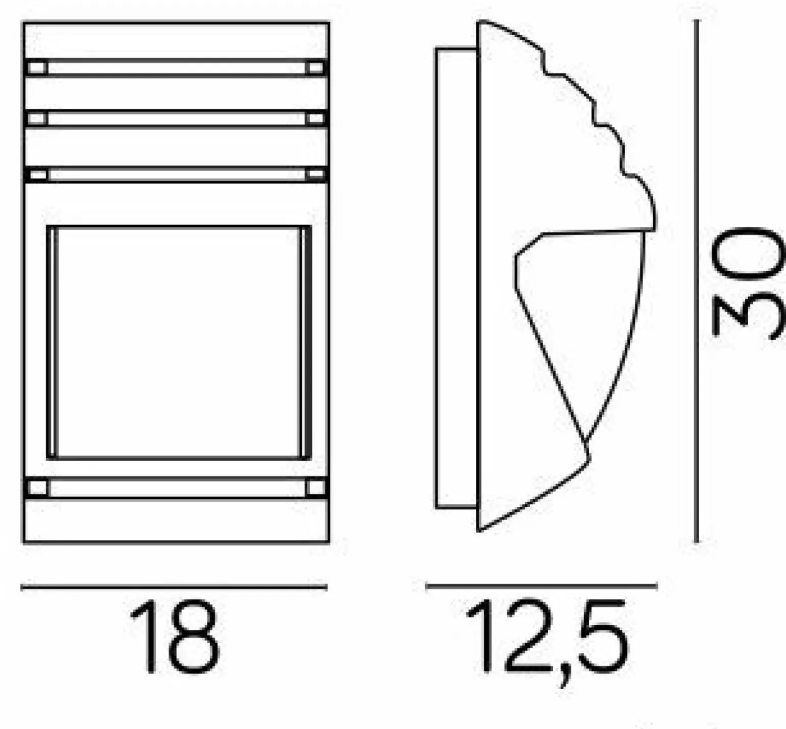 Sklep Kaja kinkiet elewacyjny, klasyczny wygląd 1836 II BL z serii CITY | Kaja Oświe