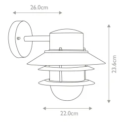 Sklep Kaja Czarny kinkiet elewacyjny, na E27 COPENHAGEN-BK z serii COPENHAGEN